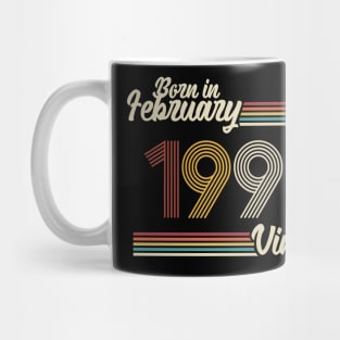 Vintage Born in February 1992 Mug